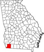 Map showing Decatur County, Georgia